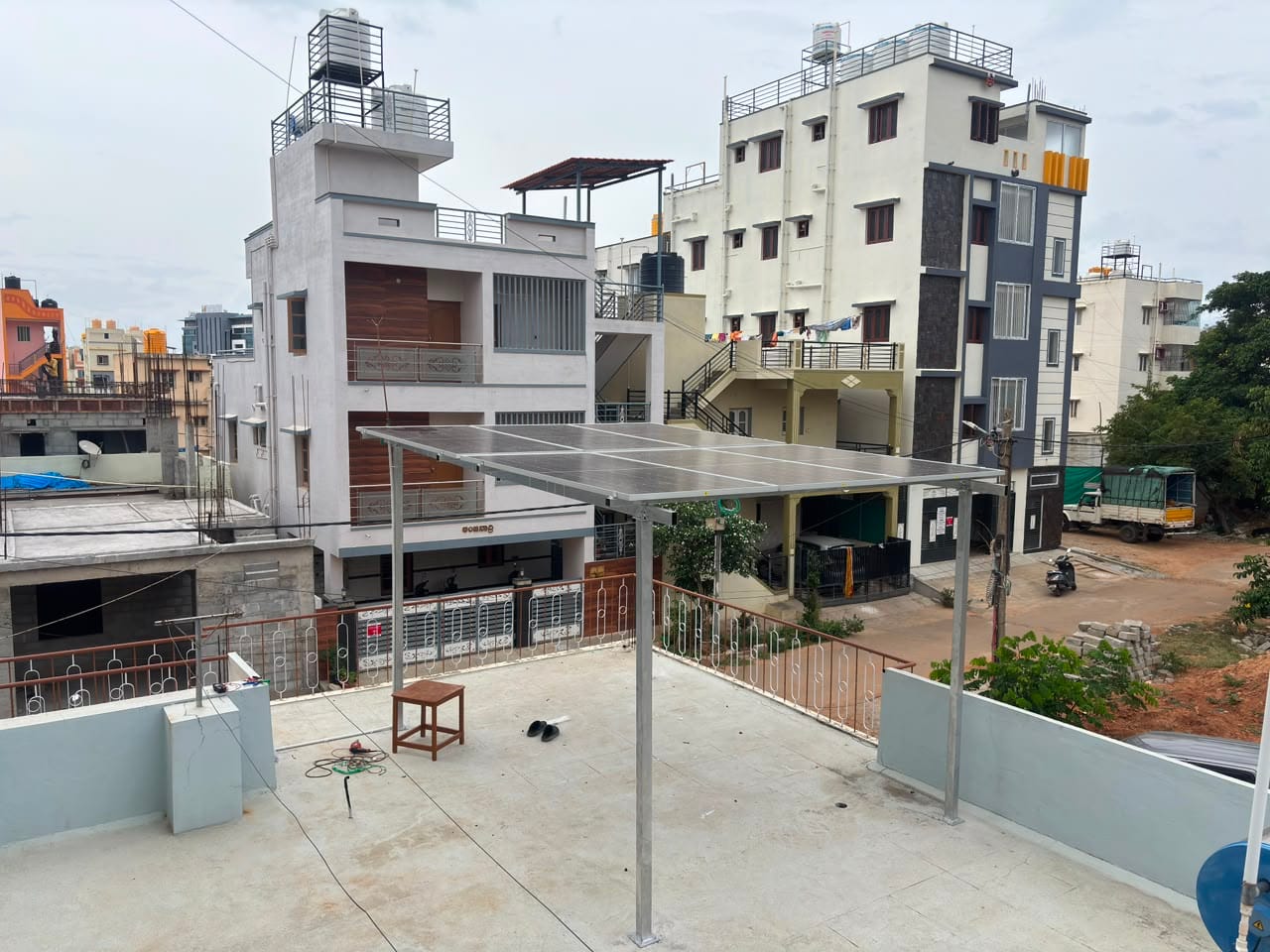 The completed structure