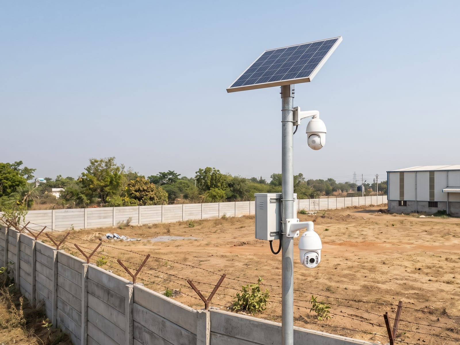 Solar CCTV installed by Aarve Solar