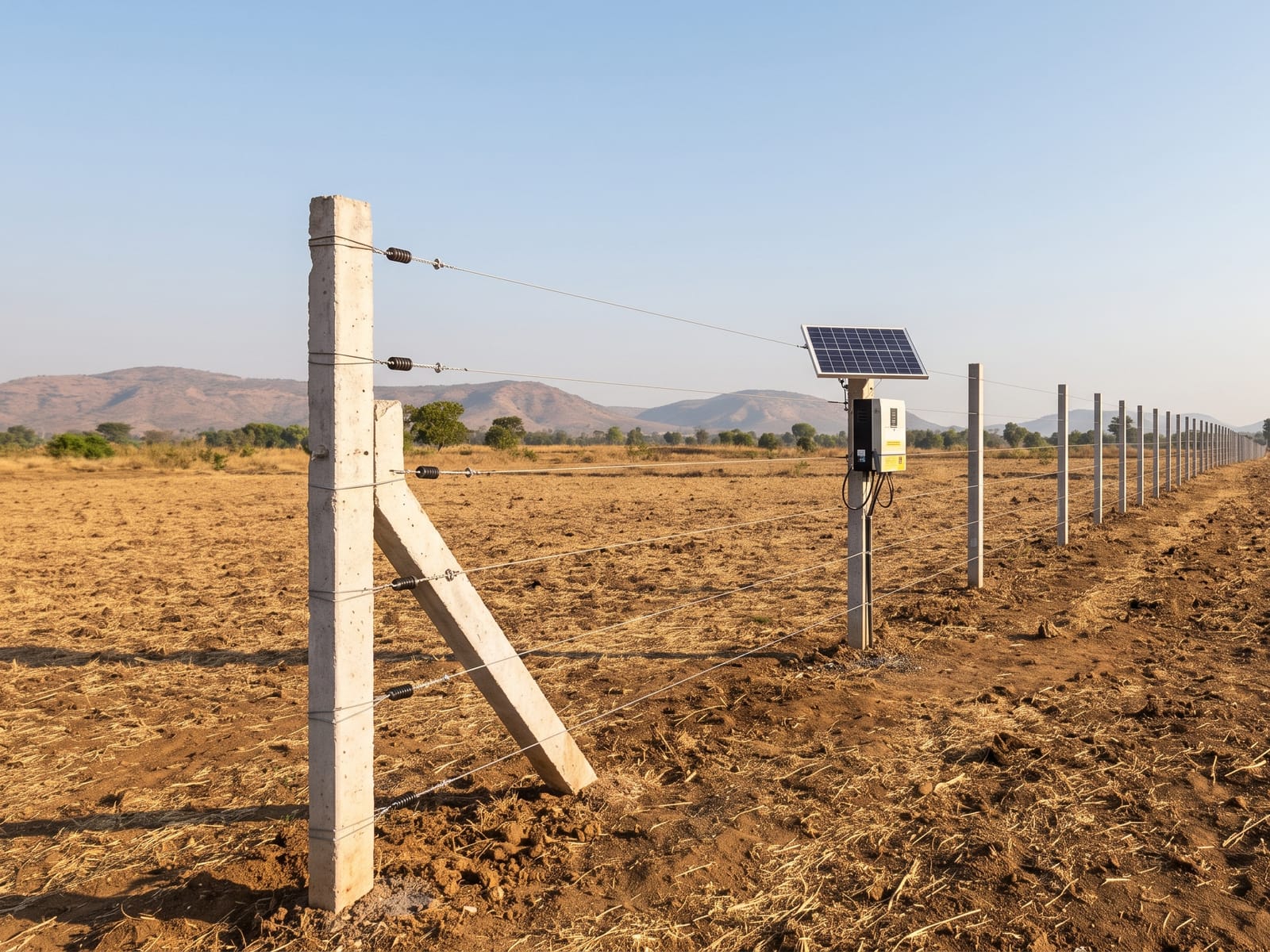 Solar fencing installed by Aarve Solar