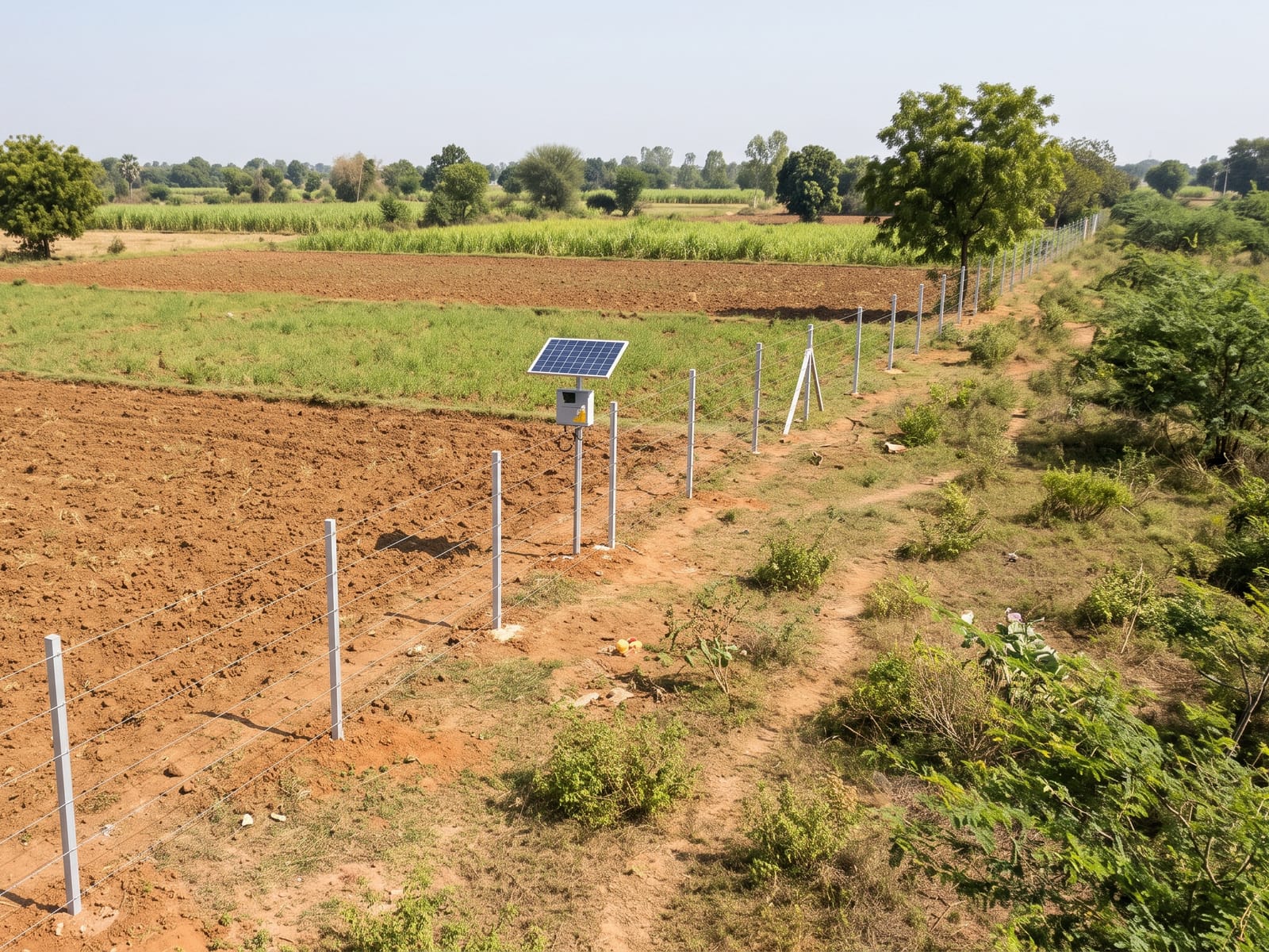 Solar fencing installed by Aarve Solar