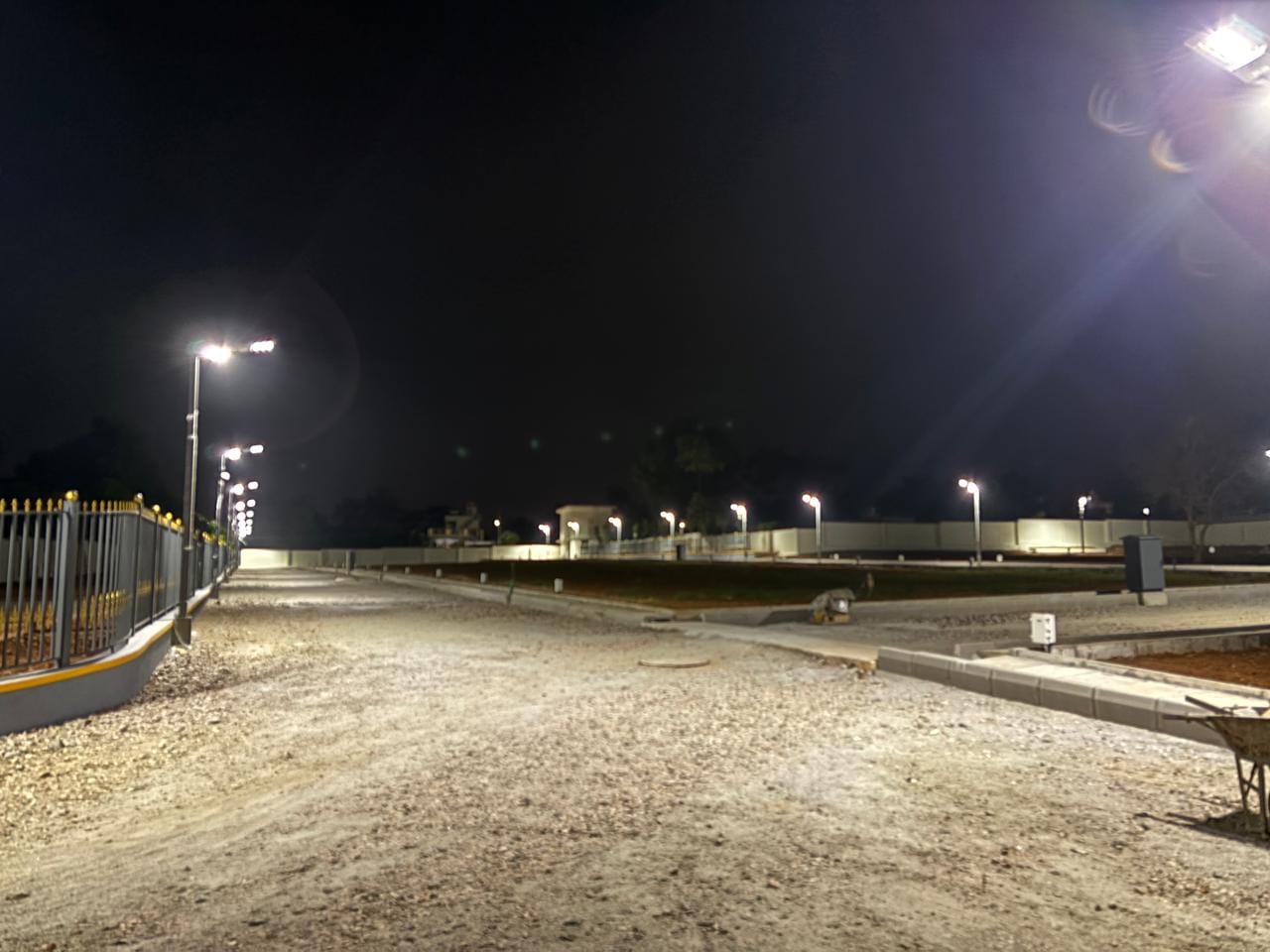 The internal road after dark