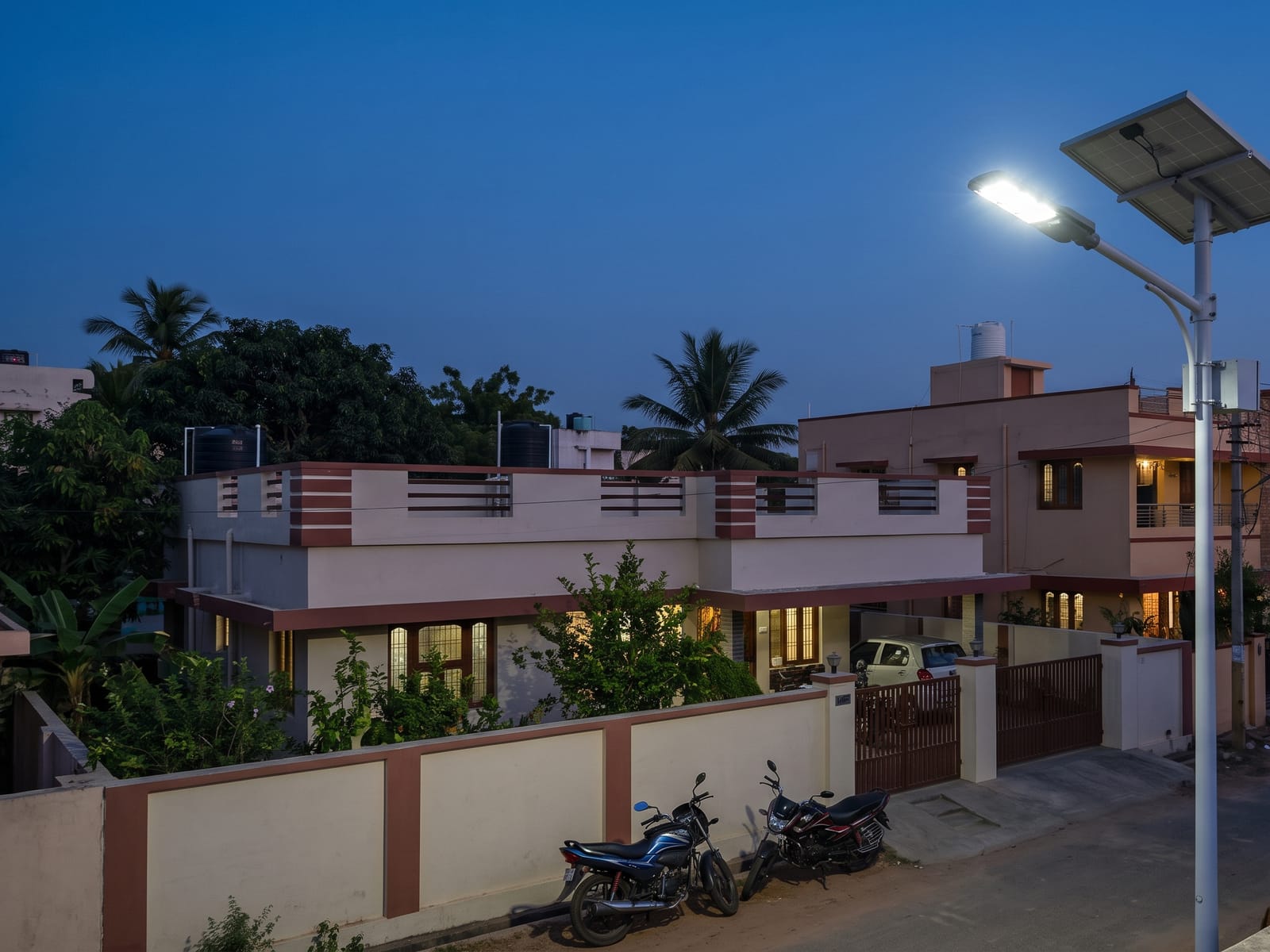 Solar lights installed by Aarve Solar
